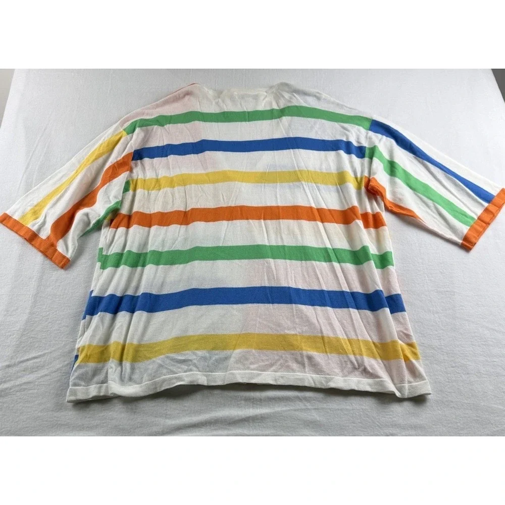Jones New York Sport Women's Cardigan Size 3X Vibrant Striped